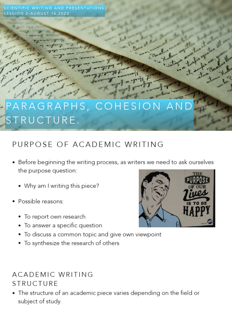 Academic Writing Structure and Cohesion | PDF | Thought | Paragraph