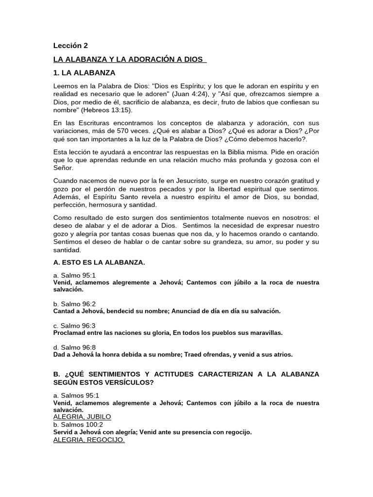 Alabanza y Adoración a Dios en Salmos | PDF | Salmos | Dios