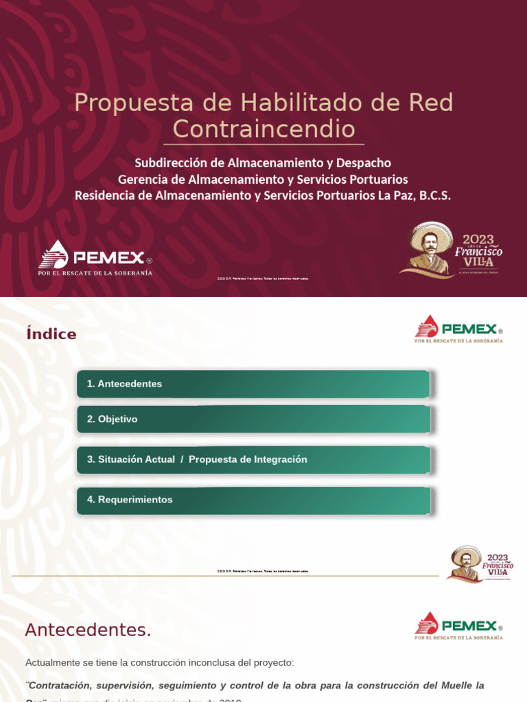 Propuestas de Habilitado de Red Contraincendio, RASP La Paz | PDF ...