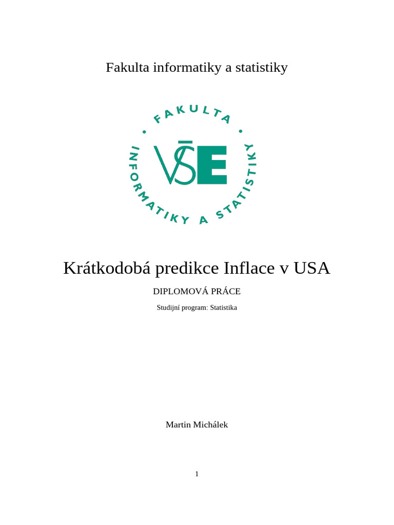 Predikce Inflace V USA | PDF