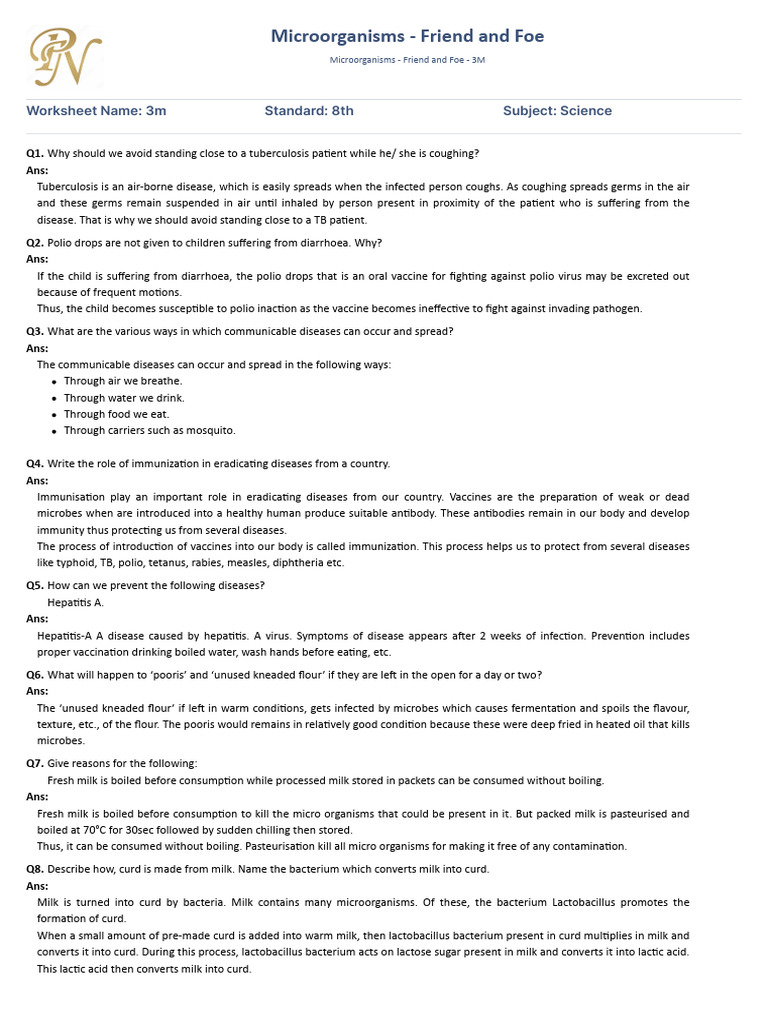 Microorganisms: Friends and Foes Explained | PDF | Microorganism | Food ...