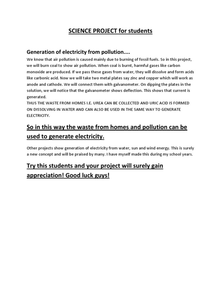 Science Project | PDF