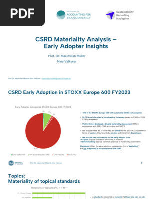 CSRD Materiality Analysis - Early Adopter Insights