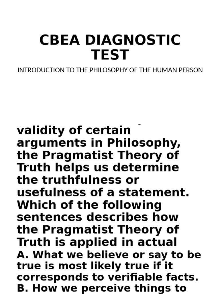 IPHP - Diagnostic Test | PDF | Knowledge | Argument