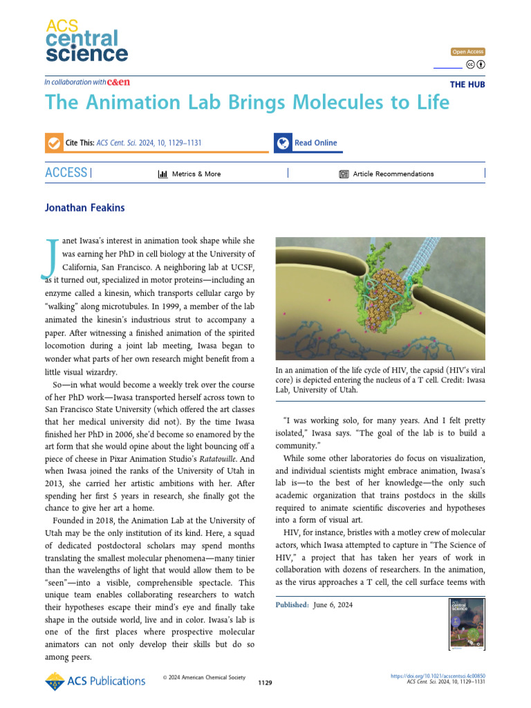 The Animation Lab Brings Molec | PDF | Cell (Biology) | Cell Biology