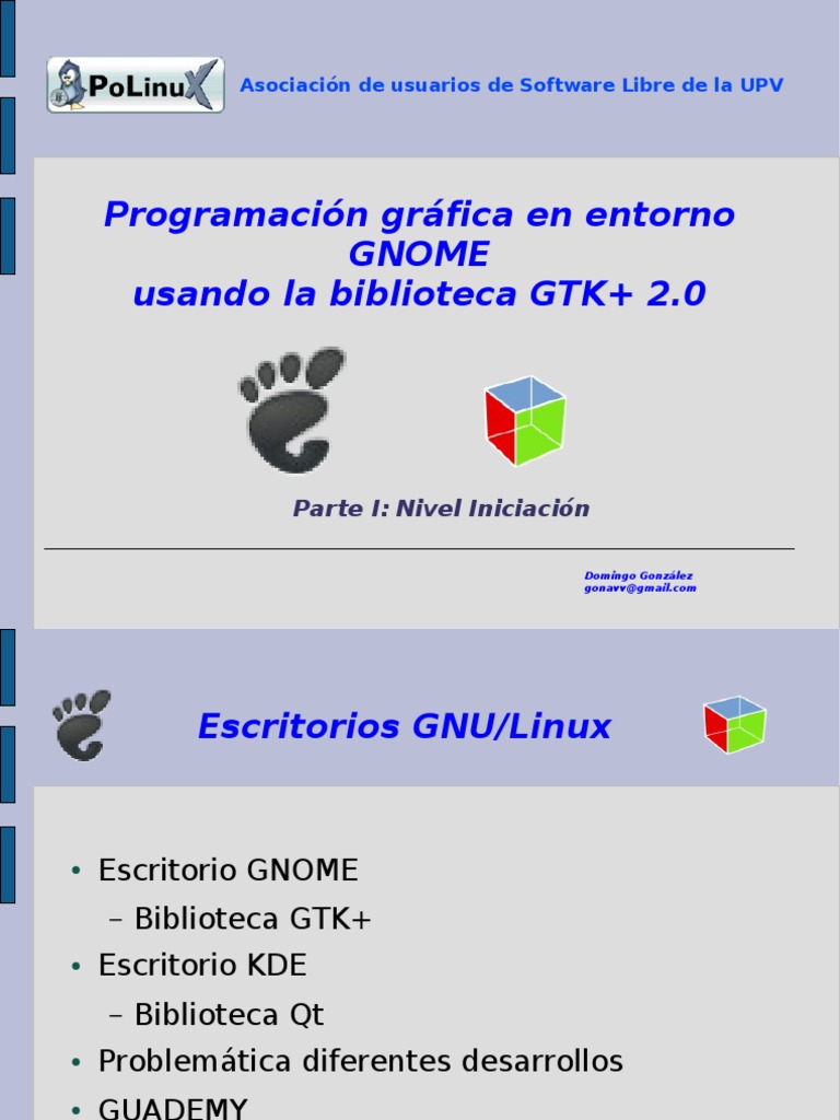 Programacion GTK | PDF | Objeto (informática) | Widget (Gui)