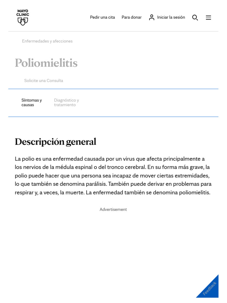 Image Result For Poliomielitis Sntomas Y Causas Mayo Clinic