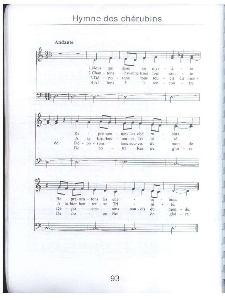 Hymne Des Chérubins PDF