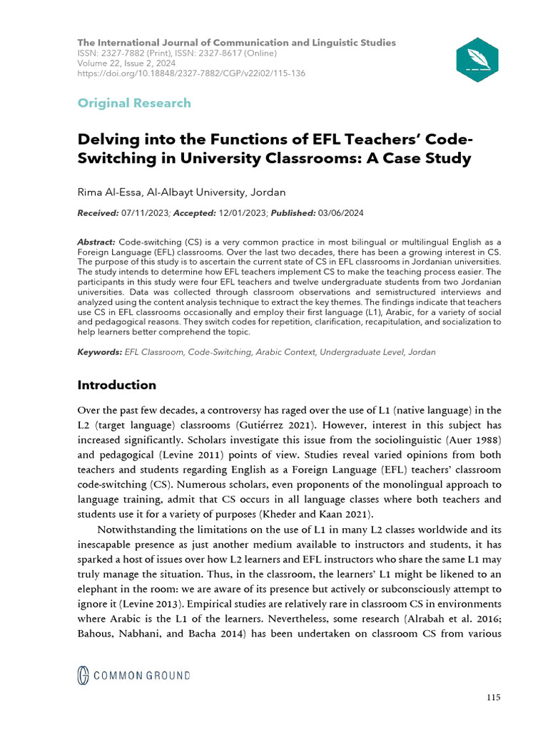 Delving Into The Functions of | PDF | Second Language | English As A ...