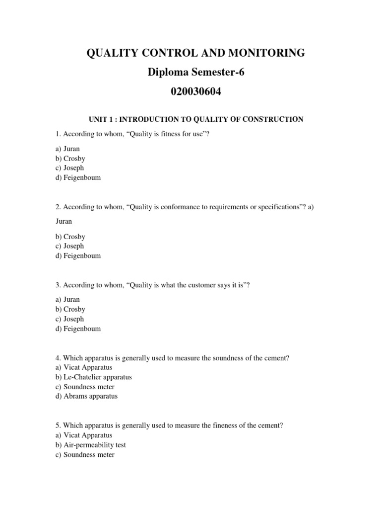 Quality Control in Construction Standards | PDF | Sampling (Statistics ...