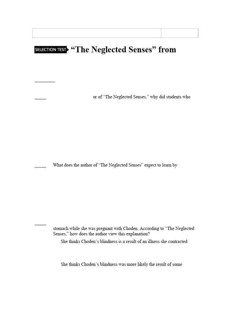 selection-test-print-the-neglected-senses-pdf-pdf-visual
