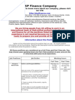 DSP info - dspfinance.com - a document received as part of a job scam, likely a cheque fraud network