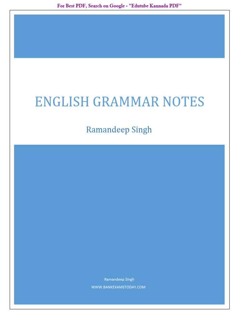 English Grammar Guide for Exams | PDF | English Grammar | Verb
