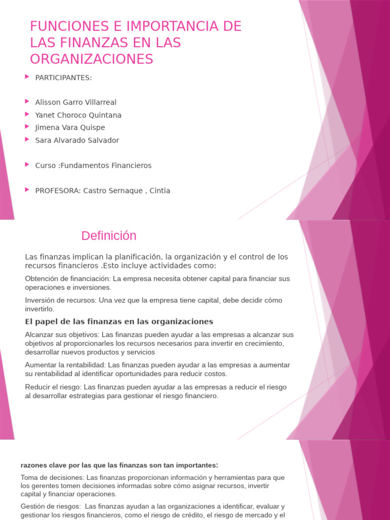 Importancia de las Finanzas Empresariales | PDF | Business | Capital de ...