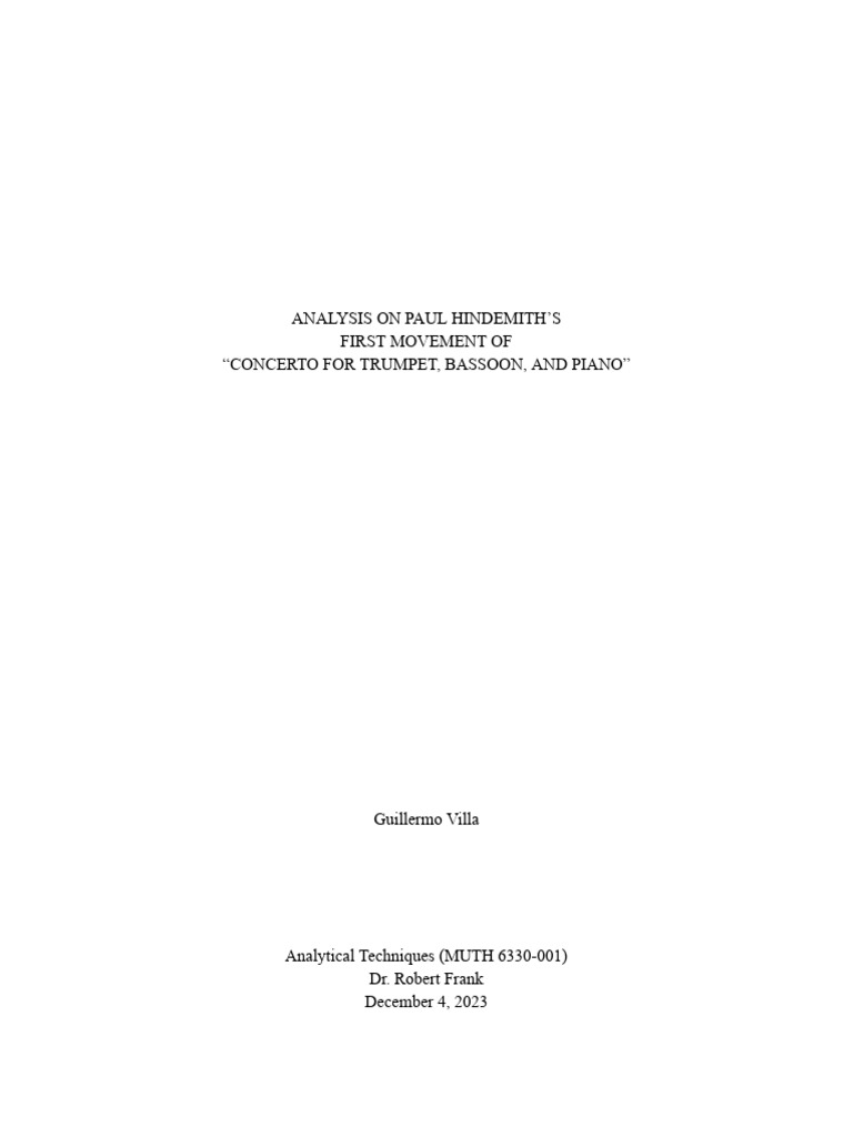 Analytical Final Paper | PDF | Harmony | Elements Of Music