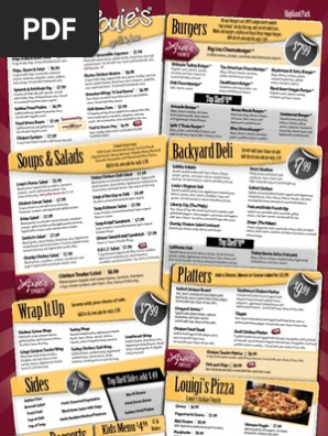 Louie S Grill Bar Highland Park Edmond Salad Hamburgers