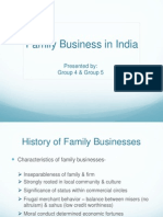 Family Business in India: Presented By: Group 4 & Group 5