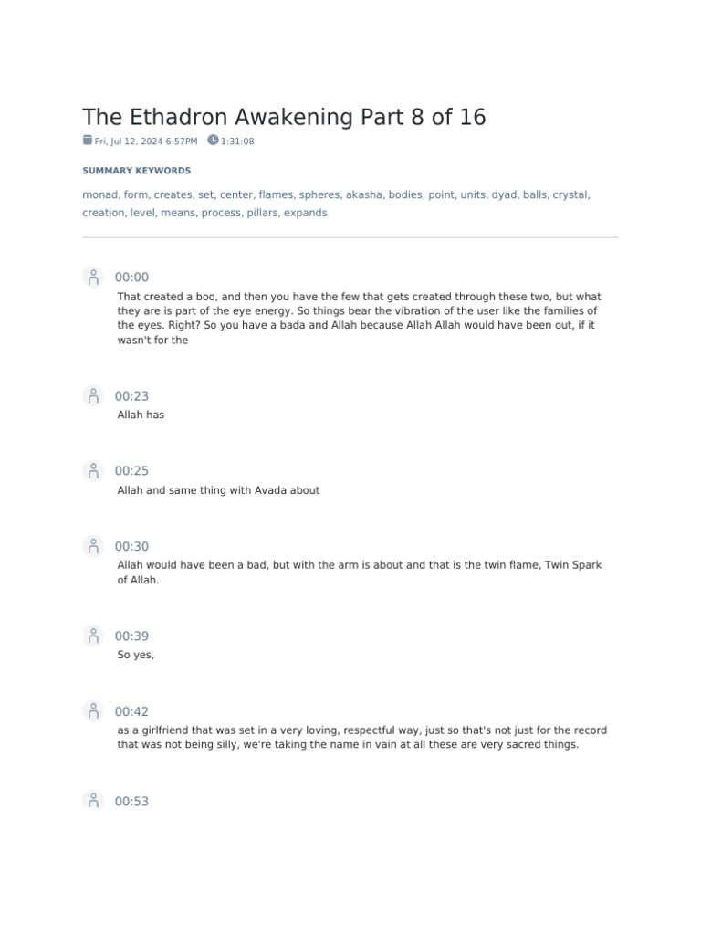 The Ethadron Awakening Part 8 of 16 (Transkript) | PDF | Electric