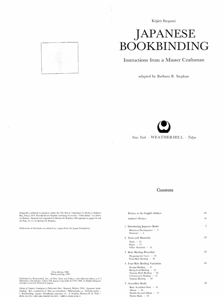 Japanese Bookbinding Techniques | PDF | Books | Bookbinding