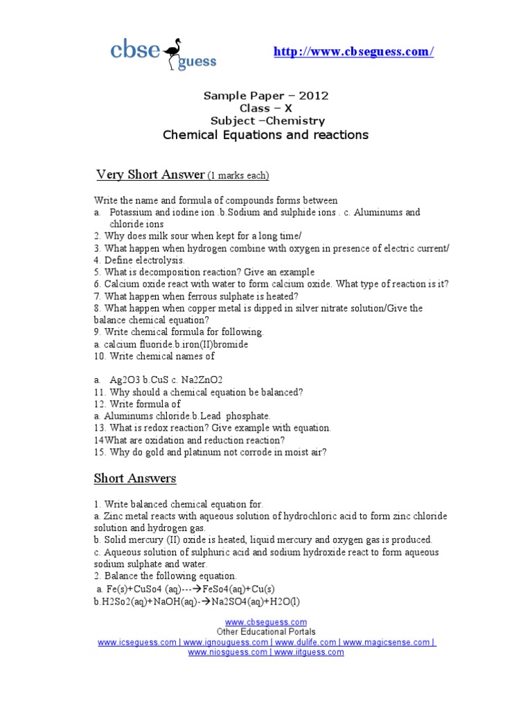 Write The Name and Formula of Compounds Forms Between | PDF | Redox | Oxide