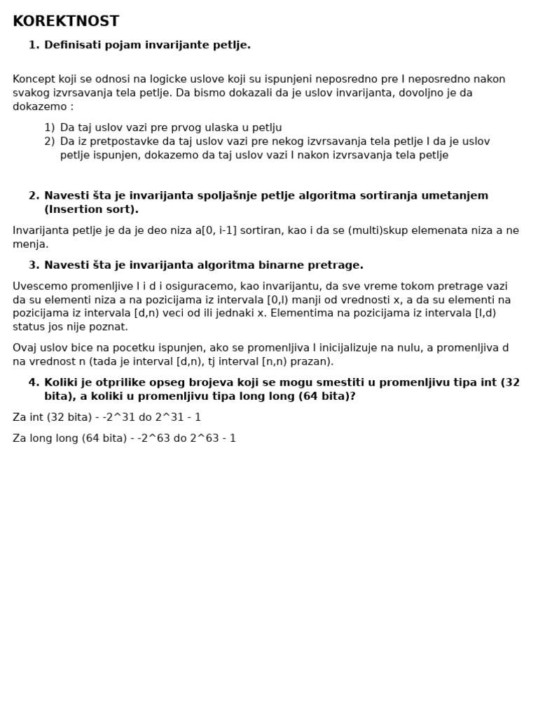 KiAA Test Odgovori - Novo | PDF