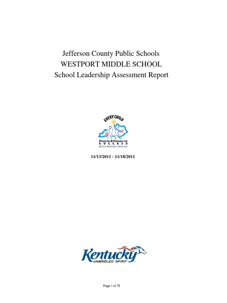 Westport Middle School Report PDF Educational Assessment Teachers