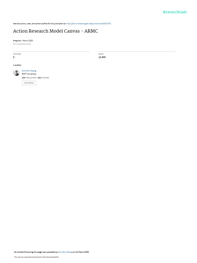 ActionResearchModelCanvasARMC PDF