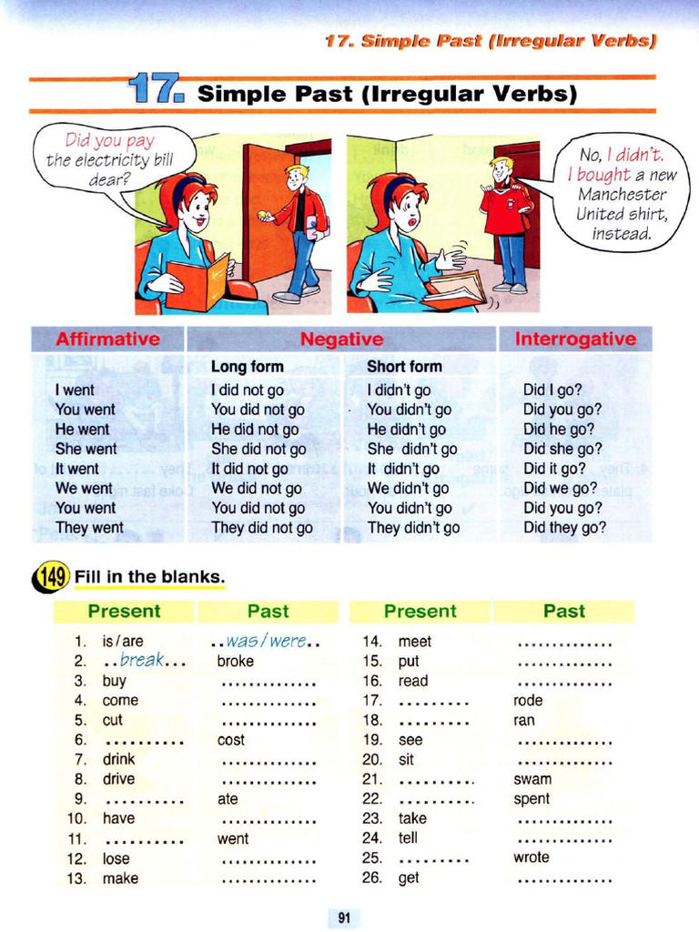 Unit 6_Past Simple Irregular Verbs | PDF