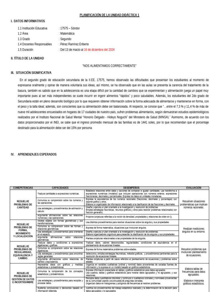 Mat2 Unidad1 | PDF | Estadísticas | Números