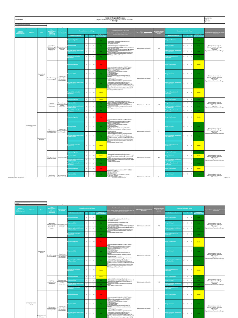 Matriz de Riesgos y Controles Laborales | PDF | ruido