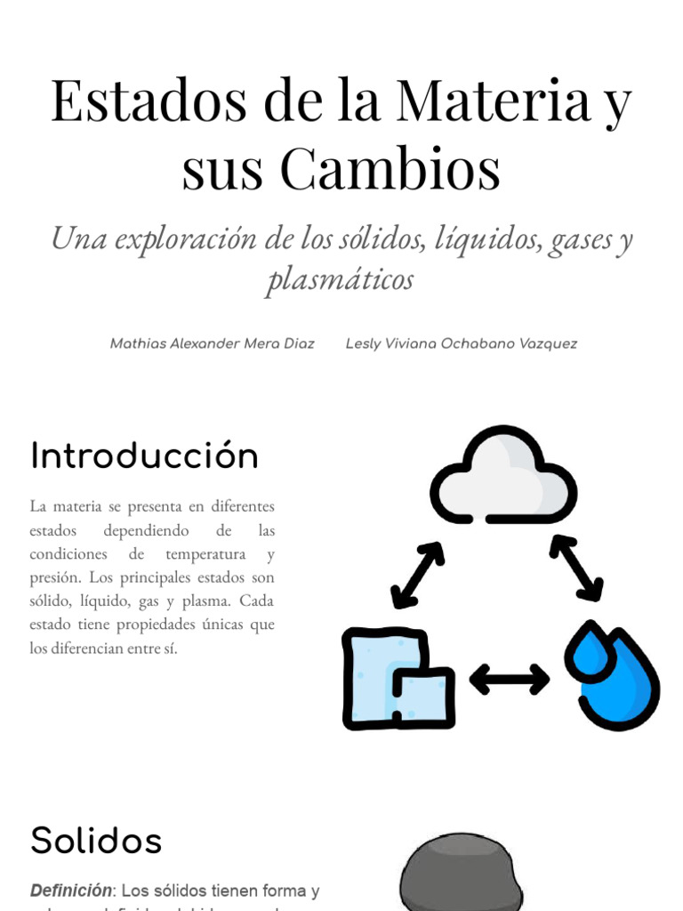 Los Estados de La Materia y Sus Cambios | PDF | Líquidos | Condensación