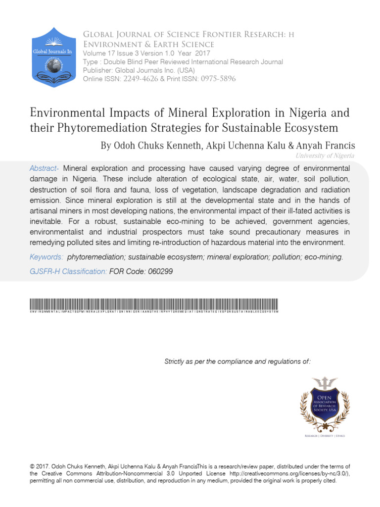 3 Environmental Impacts of Mineral | PDF | Mining | Environmental ...