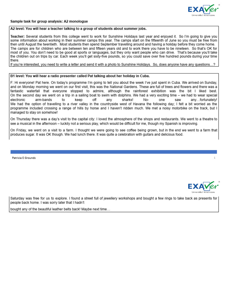 Analyzing Listening Comprehension Texts&Items FV | PDF | Human ...