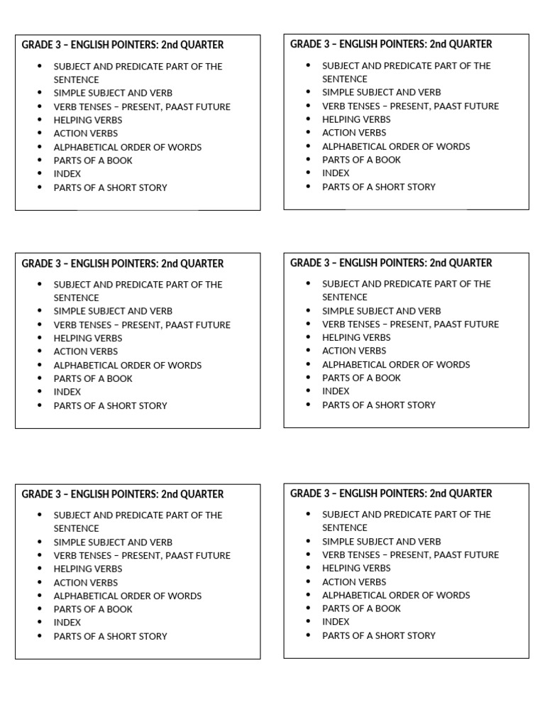 English Pointers To Review | PDF | Subject (Grammar) | Verb