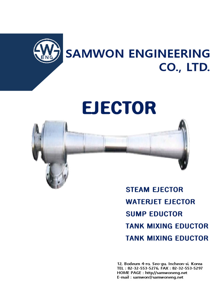 Ejector Catalog | PDF | Pump | Vacuum