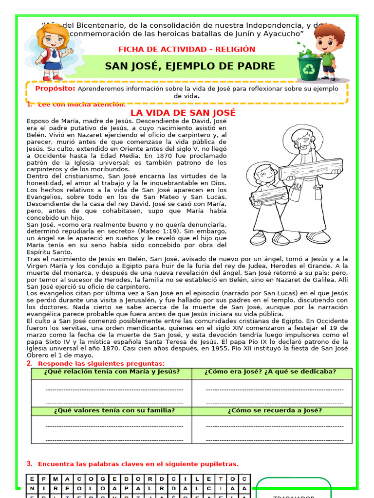 Vida y Virtudes de San José | PDF | San José | María, madre de Jesús