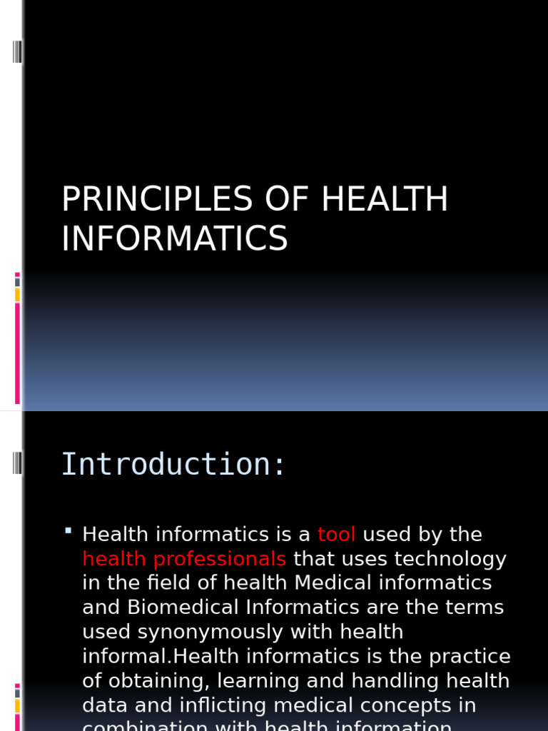 Unit No. 2 Principales of Health Informatics | PDF | Health Informatics ...