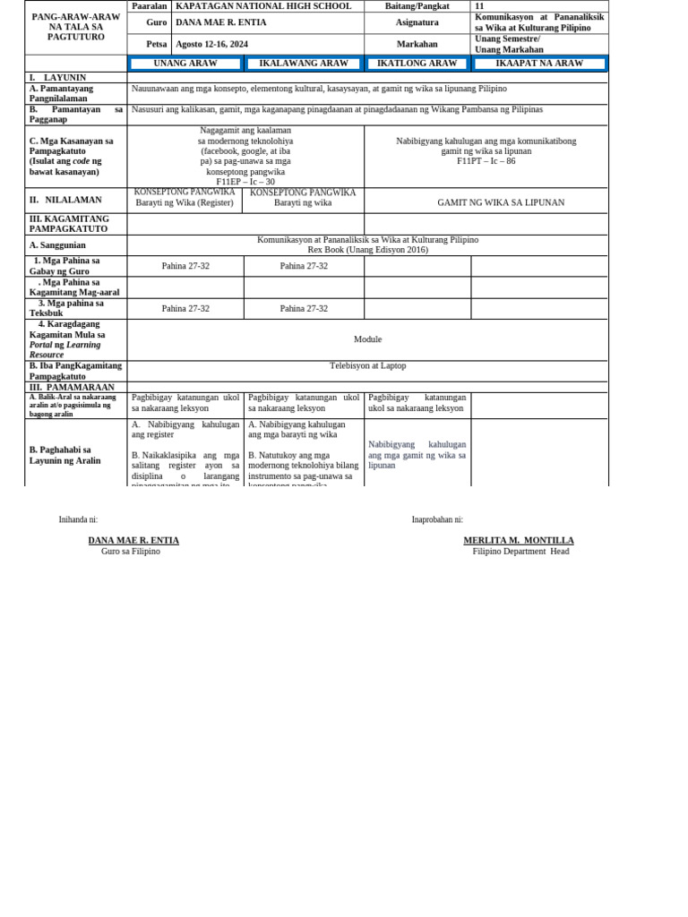 DLL Week 3 | PDF