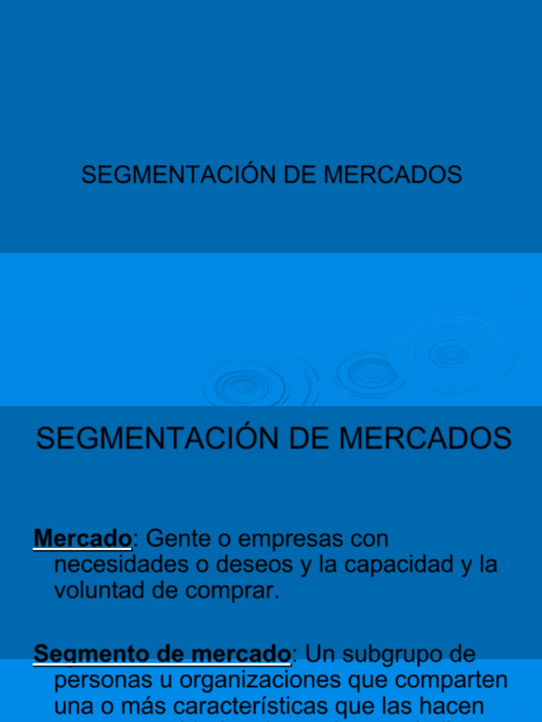 Guía de Segmentación de Mercados | PDF | Marketing | Mercado (economía)