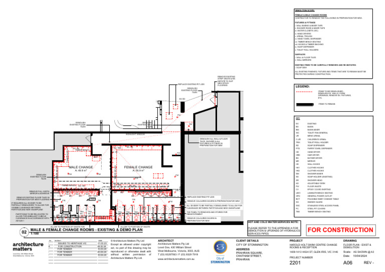 A06 - Rev - FLOOR PLAN - EXIST & DEMOLITION | PDF