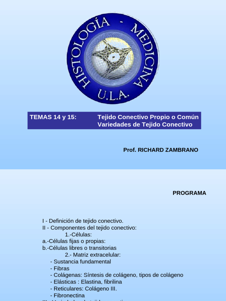 Tej. Conectivo Propio. | PDF | Tejido conectivo | Colágeno