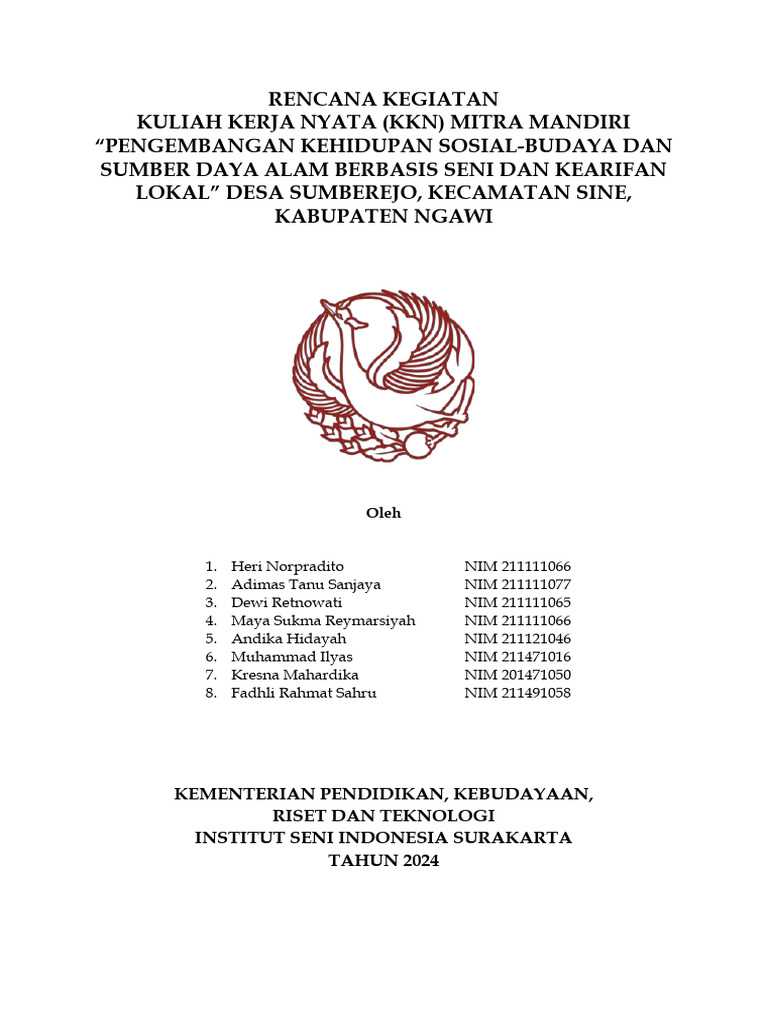 PROPOSAL KKN NGAWI SUKSES 2024 - 03 Juli 2024 | PDF