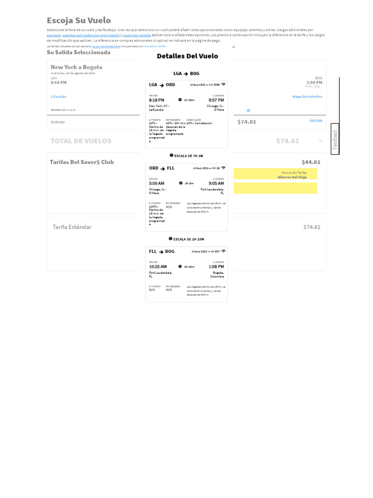 Reserva de Vuelo: Nueva York a Bogotá | PDF | Aviación