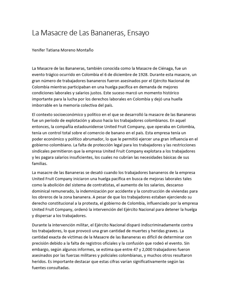 Masacre de las Bananeras: Derechos Laborales | PDF | Política