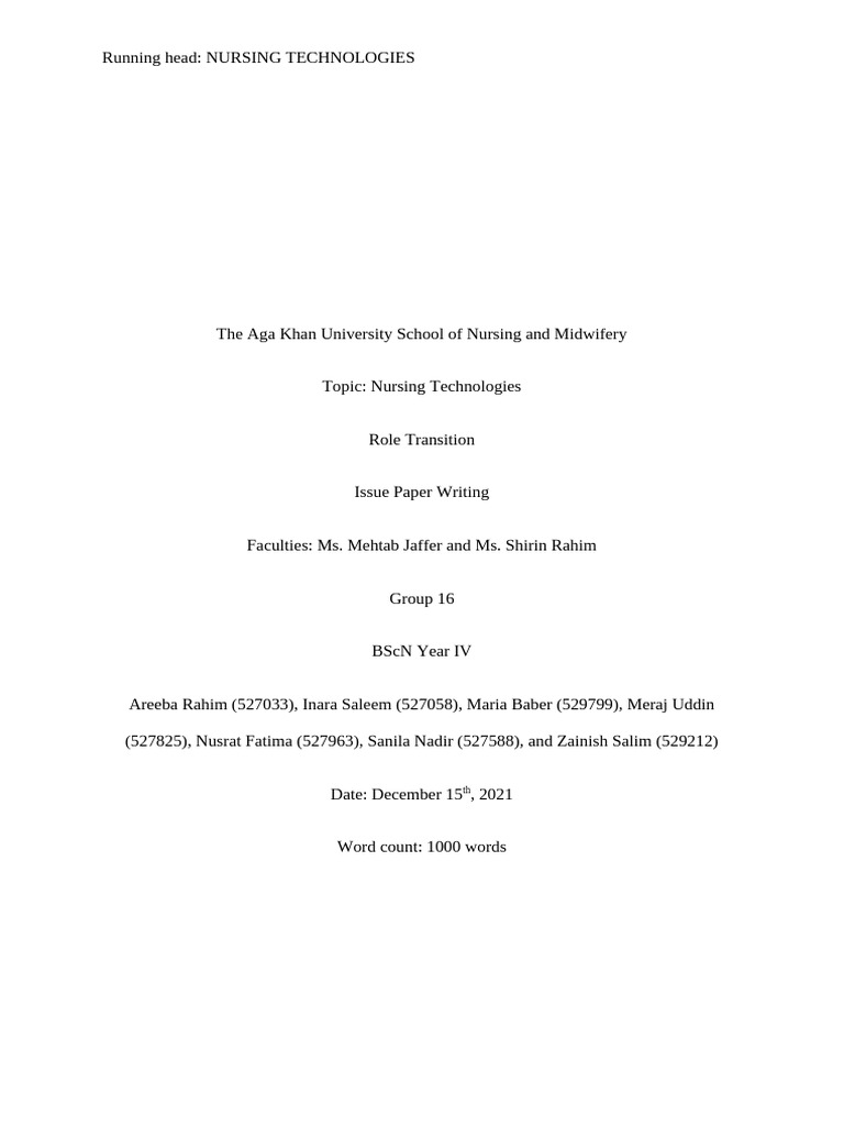 Advancements in Nursing Technologies | PDF | Nursing | Electronic ...