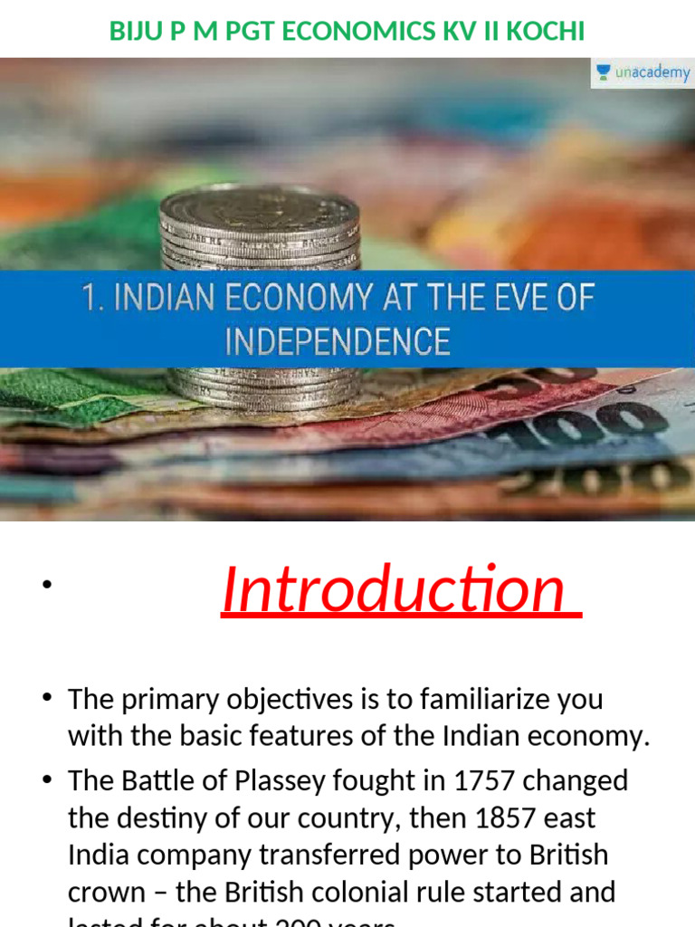 Ch 1 Indian Economy On The Eve Of Independence Pdf