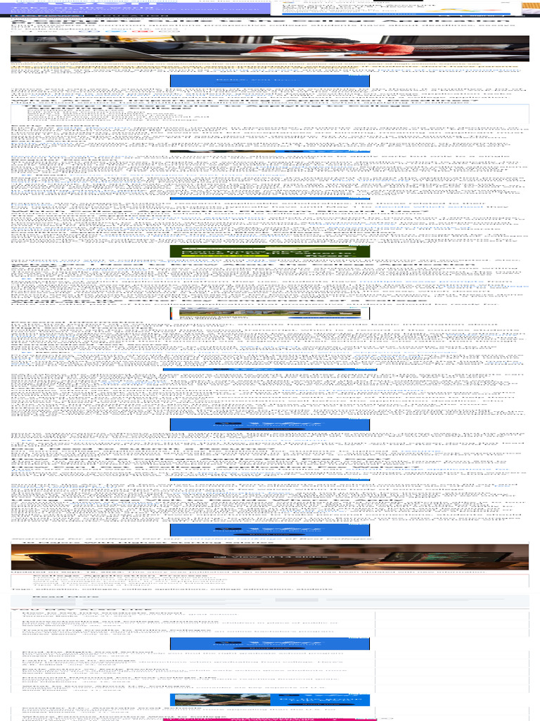 College Application Process Guide | PDF | College Admissions In The ...