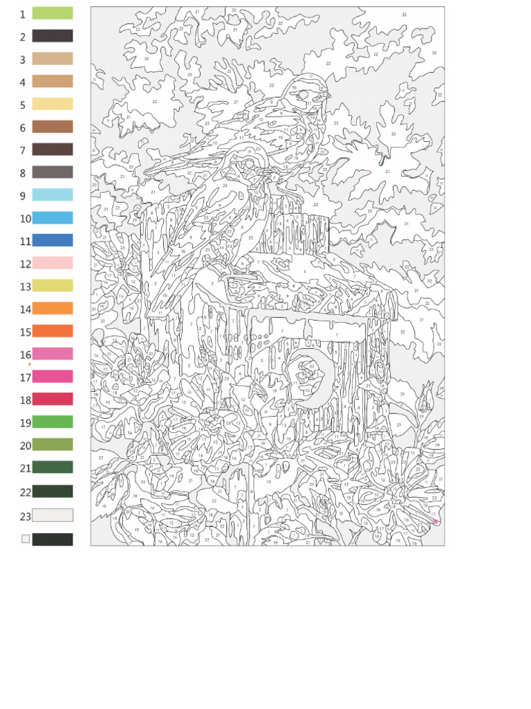 Color by Number Bird | PDF