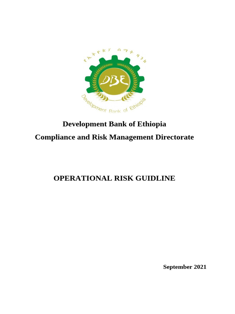 Operational Risk Management Guidelines | PDF | Risk | Risk Management