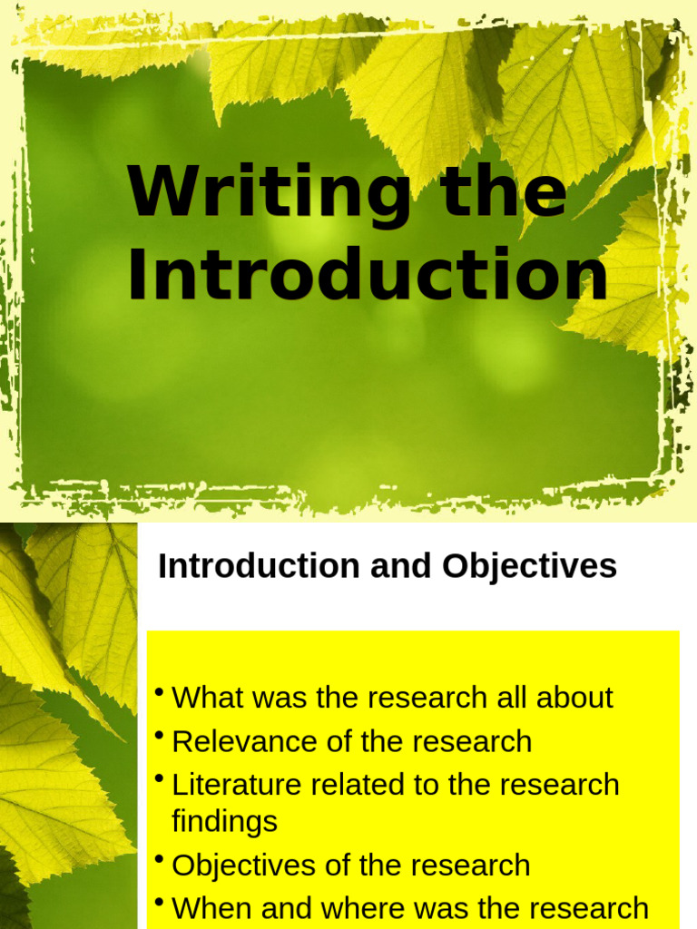 Crafting Effective Research Introductions | PDF